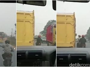 Heboh Aksi Pemalakan Bermotor ke Sopir Truk di Jalinsum Banyuasin Heboh Aksi Pemalakan Bermotor ke Sopir Truk di Jalinsum Banyuasin