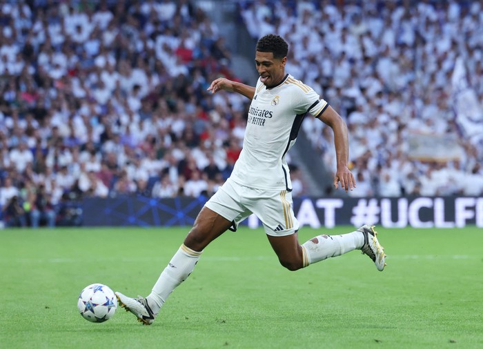Soccer Football - Champions League - Group C - Real Madrid v 1. FC Union Berlin - Santiago Bernabeu, Madrid, Spain - September 20, 2023  Real Madrid's Jude Bellingham REUTERS/Isabel Infantes