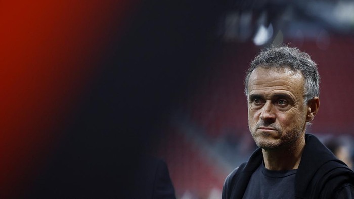 Soccer Football - Ligue 1 - Stade Rennes v Paris St Germain - Roazhon Park, Rennes, France - October 8, 2023 Paris St Germain coach Luis Enrique before the match REUTERS/Stephane Mahe