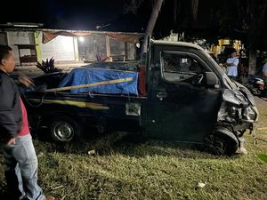 Pemotor Tewas Tertabrak lalu Pikap Masuk Rumah di Jalan Denpasar-Gilimanuk