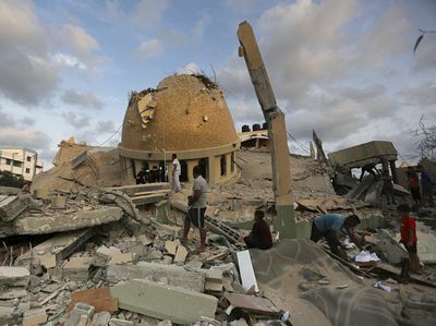 Penampakan Masjid Terkenal di Gaza yang Hancur Digempur Israel