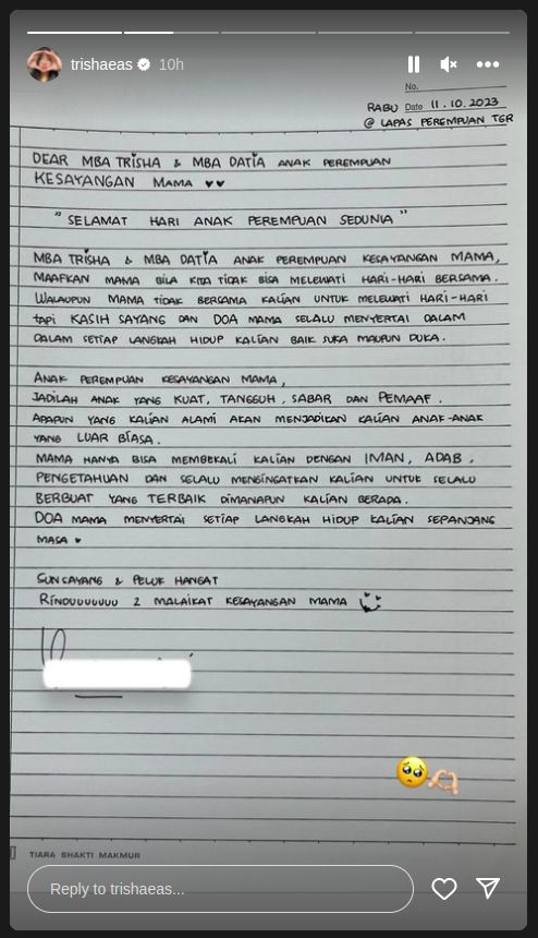 Surat Putri Candrawathi