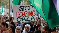 Stop Bombing Gaza Bergema di Barcelona