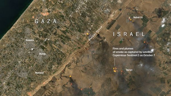 Foto Kerusakan Israel Kena Roket Hamas Dipotret dari Satelit