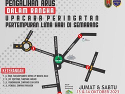 Peringatan Pertempuran 5 Hari Semarang, Jalan Kawasan Tugu Muda Dialihkan