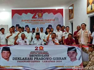 Gerindra Klaten Deklarasi Dukung Gibran Jadi Cawapres Prabowo