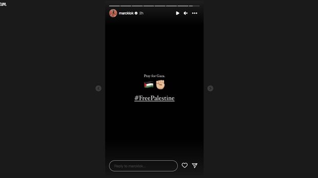 Marc Klok dukung kemerdekaan Palestina.