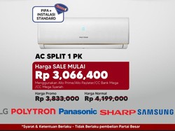 Besok Buruan ke Transmart Full Day Sale! Beli AC Split 1 PK Hemat Rp 1 Juta