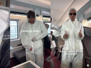 Gegara Kutu Busuk, Wanita Ini Pakai Baju Hazmat untuk Keliling Eropa Gegara Kutu Busuk, Wanita Ini Pakai Baju Hazmat untuk Keliling Eropa
