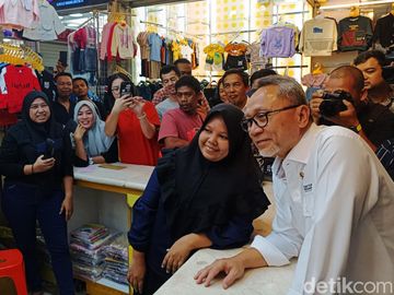 Potret Pedagang Tanah Abang yang Kata Zulhas Kini Semringah
