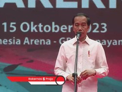 Jokowi Sapa Pengurus Gerindra di Rakernas Projo: Ketua Umumnya Nggak Hadir?