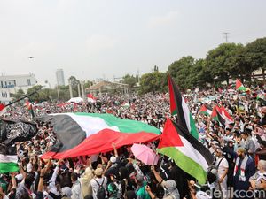 Aksi Bela Palestina di Masjid Agung Al-Azhar Jakarta
