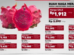 Banjir Diskon Transmart Full Day Sale, Beli Buah Naga Murah Banget!