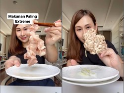 Hiii! Food Influencer Ini Cobain Kantong Sperma Ikan, Gimana Rasanya?