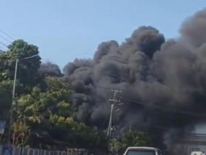 Kebakaran di Simpang 5 Mandai Makassar, Api dari Alang-alang dan Ban Bekas