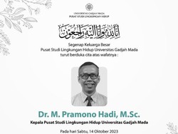 Kabar Duka dari UGM, Kepala Pusat Studi Lingkungan Hidup Pramono Hadi Wafat