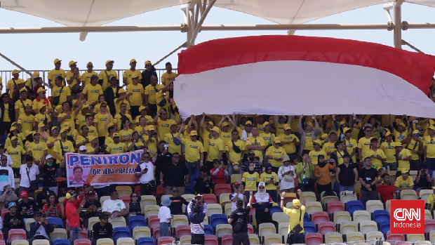 Suasana Sirkuit Mandalika Jelang Race MotoGP Mandalika 2023 Persiapan paddock Sirkuit Mandalika jelang Race MotoGP Mandalika Pertaminda Grand Prix of Indonesia 2023 pada Minggu (15/10).