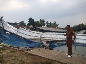2 Kecamatan di Pandeglang Diterjang Angin Kencang, 27 Rumah Rusak