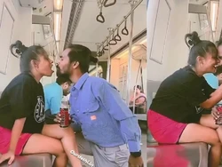 Bucin Banget! Wanita Ini Tuangkan Minuman dari Mulut untuk Kekasihnya di Kereta