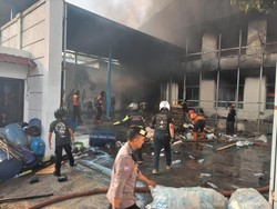 Kebakaran Gudang Kain di Solo Baru Sukoharjo, 1 Orang Tewas