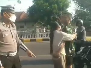 Viral Polisi Nyaris Adu Jotos dengan Tentara gegara Tak Pakai Helm