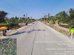 Pembangunan Jalan di Lampung Tengah yang Dulu bak Kubangan Sudah 98%