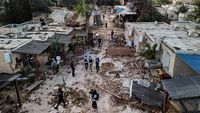 Wilayah Kibbutz Kfar Aza Israel Hancur Dibombardir Hamas