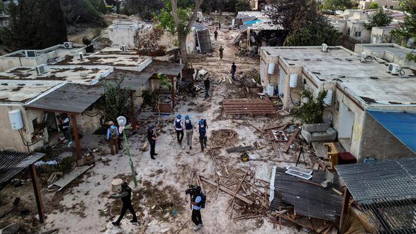 Wilayah Kibbutz Kfar Aza Israel Hancur Dibombardir Hamas