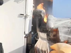 Kapal Terbakar Saat Berlayar Menuju Maluku Barat Daya