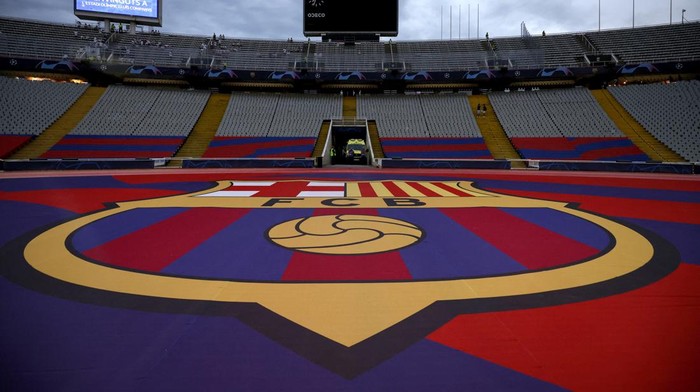 Soccer Football - Champions League - Group H - FC Barcelona v Royal Antwerp - Estadi Olimpic Lluis Companys, Barcelona, Spain - September 19, 2023 General view inside the stadium before the match REUTERS/Albert Gea