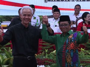 Semringahnya Ganjar-Mahfud Usai Deklarasi Semringahnya Ganjar-Mahfud Usai Deklarasi