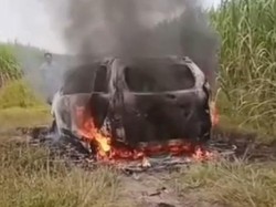 Heboh Mobil Warga Medan Dibakar Selingkuhan di Langkat