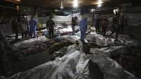 Biadab! Ini Penampakan Ratusan Jenazah Korban Bom Israel di RS Gaza