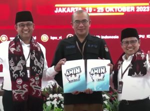 Anis-Cak Imin Capres dan Cawapres Pertama Daftar ke KPU