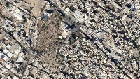 Foto Satelit RS Al-Ahli Sebelum dan Sesudah Dibom Israel