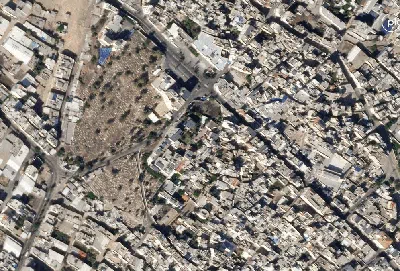 Foto Satelit RS Al-Ahli Sebelum dan Sesudah Dibom Israel