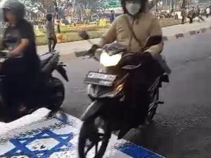 Viral Bendera Israel Ditempel di Aspal Sejumlah Ruas Jalan Kota Malang