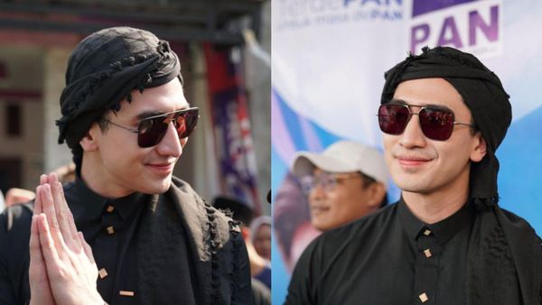 7 Gaya Verrell Bramasta Cari Dukungan ke Daerah Jelang Pemilu, Pakai Gamis
