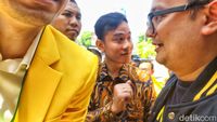 Momen Gibran Tiba di Rapimnas Partai Golkar