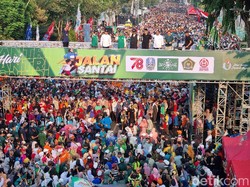 Pesan Ketum PBNU Ajak Berjihad Jayakan Negeri di Jalan Santai Hari Santri