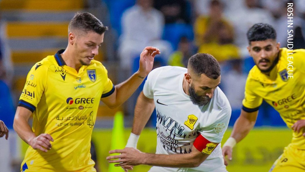 Benzema gagal membawa Al Ittihad mengalahkan Al Taawoun. Foto: Dok. Saudi Pro League