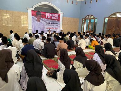 Ratusan Santri Gelar Doa Bersama untuk Dukung Gibran