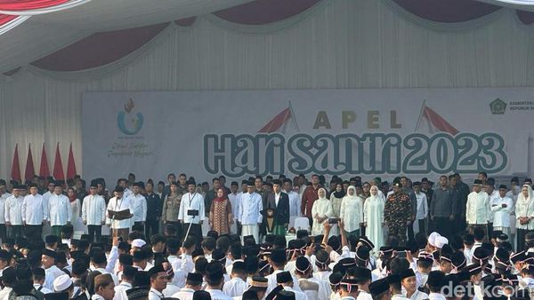 Presiden Jokowi Hadir Dalam Apel Peringatan Hari Santri 2023