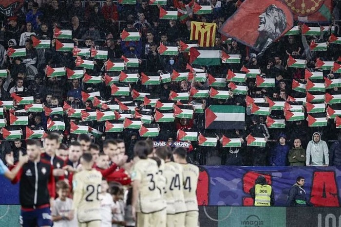Bendera Palestina di Osasuna