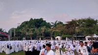 Hari Santri 2023, Lautan Baju Putih - Menag Berseragam Banser