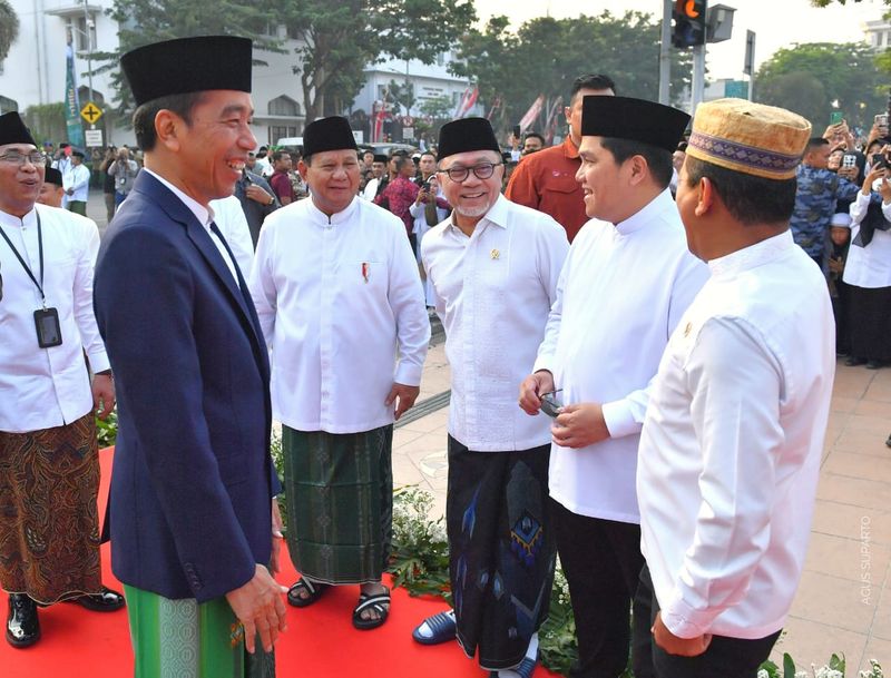 Jokowi di Apel Hari Santri