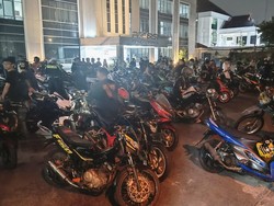 110 Motor Knalpot Brong Terjaring Razia Malam di Kabupaten Bogor
