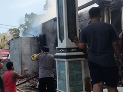 Bengkel Tambal Ban Ludes Terbakar gegara Bensin Tumpah