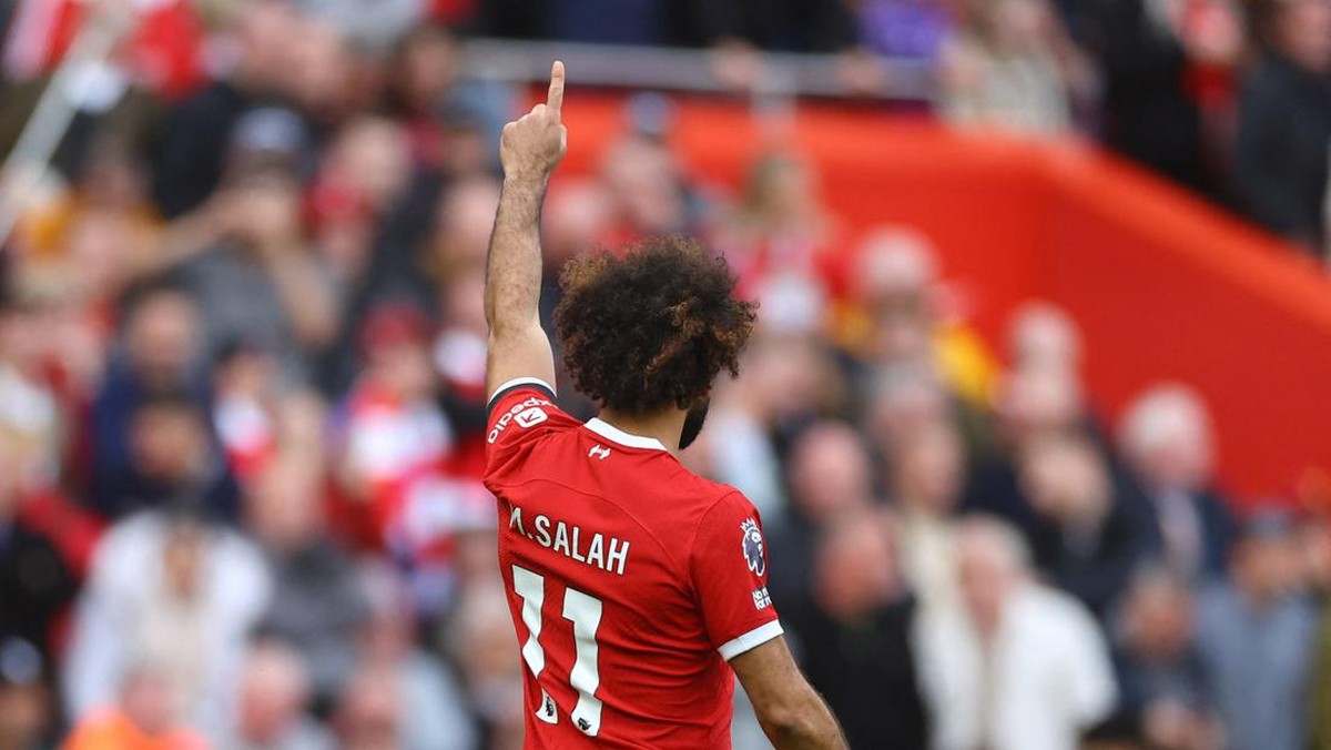 Mohamed Salah tiada lawan di Liverpool (REUTERS/CARL RECINE)