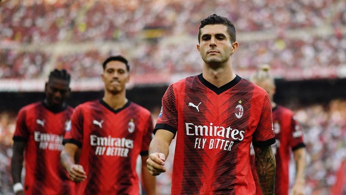 FILE PHOTO: Soccer Football - Serie A - AC Milan v Lazio - San Siro, Milan, Italy - September 30, 2023 AC Milans Christian Pulisic REUTERS/Daniele Mascolo/File Photo